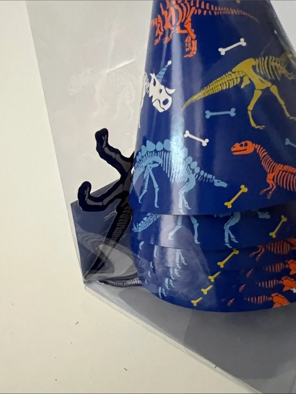 Blue Patterned Party Hats - Pack of 6